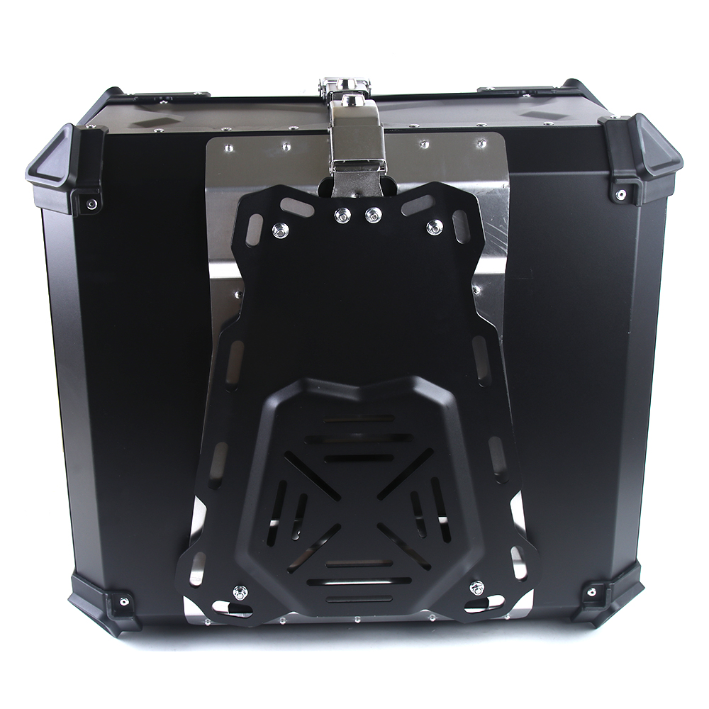 45L 55L 65L 80L 100L Motorcycle Rear Top Luggage Box Storage Case Trunk Cargo Toolbox Bracket Frame Plate Shelf Holder Accessory