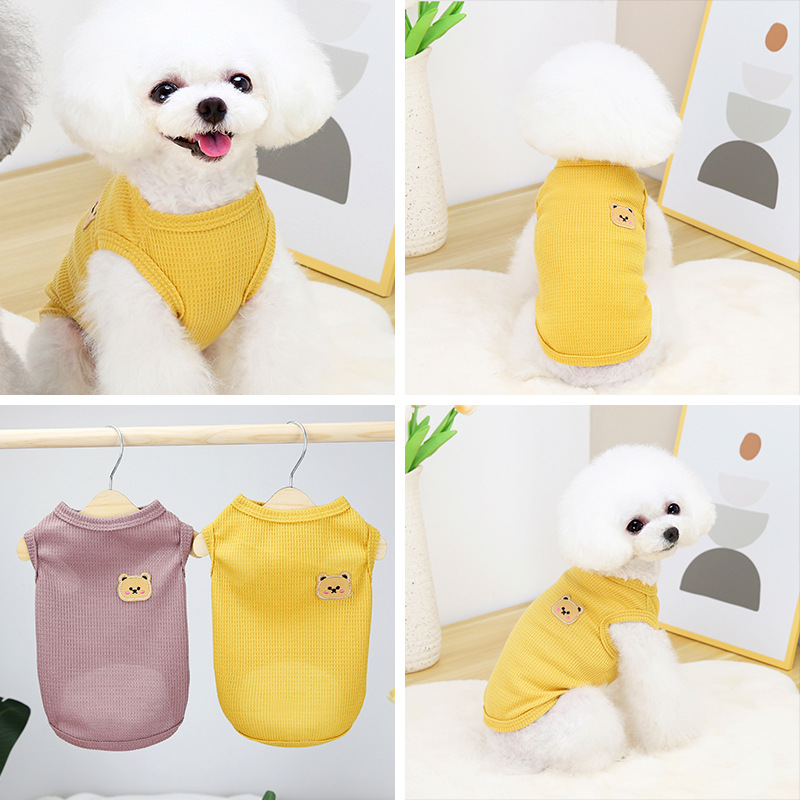 Summer Cat Dog Vest Pet Clothes Puppy T-shirt Breathable Bulldog Clothing Chihuahua French Bulldog Pullover Costumes Kitten Vest