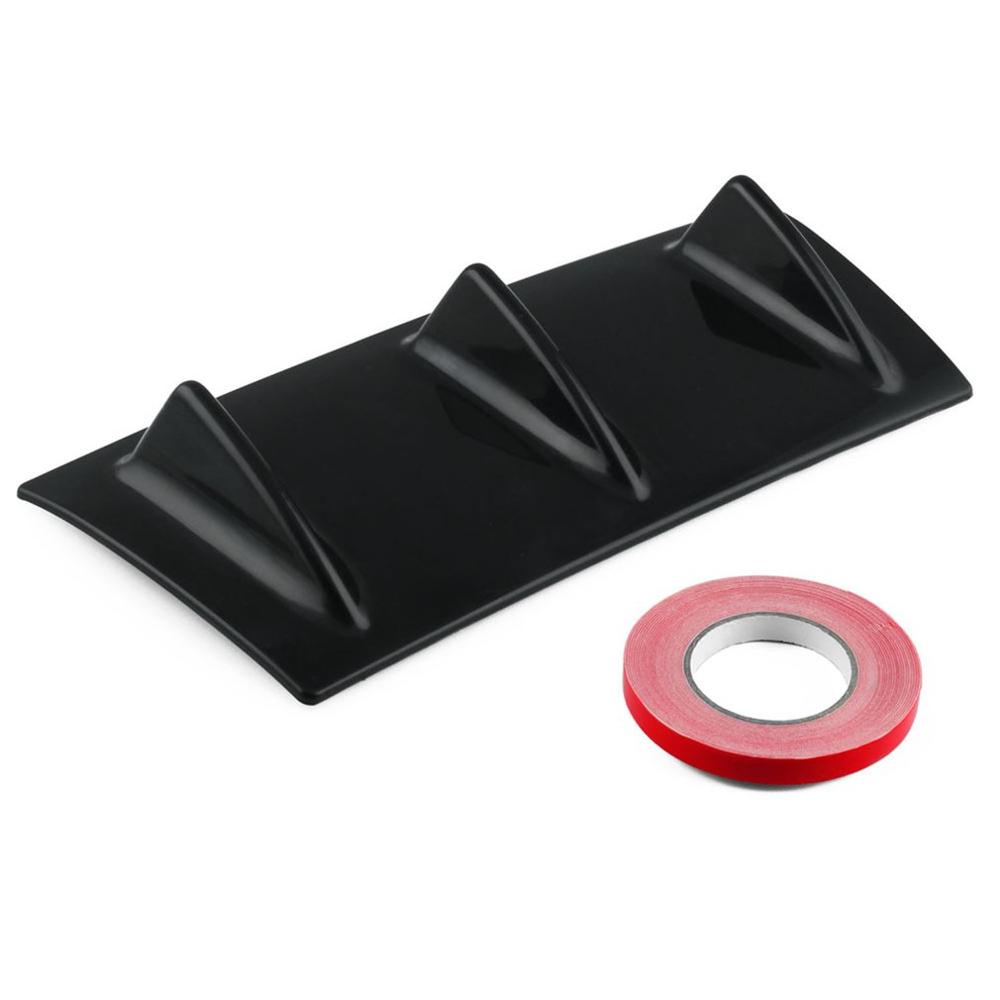 New Universal 2025 Car Rear Bumper Lip Diffuser 7Fin Shark Fin Style Car Bumper Spoiler Lip Spliter Car-Styling ABS new Plastic For Any