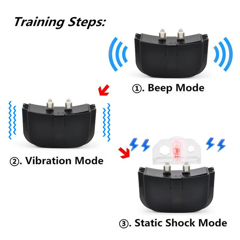 Pet Dog Remote Training Collar Rechargeable Waterproof Electronic Dog Shock Collar Remote Shocker Training Equipment For Dogs