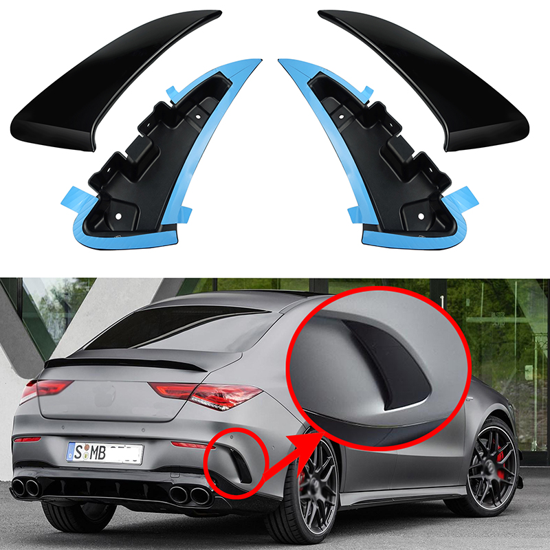 For Mercedes Benz W118 CLA35 CLA45 new CLA180 CLA200 CLA250 AMG 2020 2021+ 2025 Rear Bumper Fins Spoiler Canard Splitter Potector Cover
