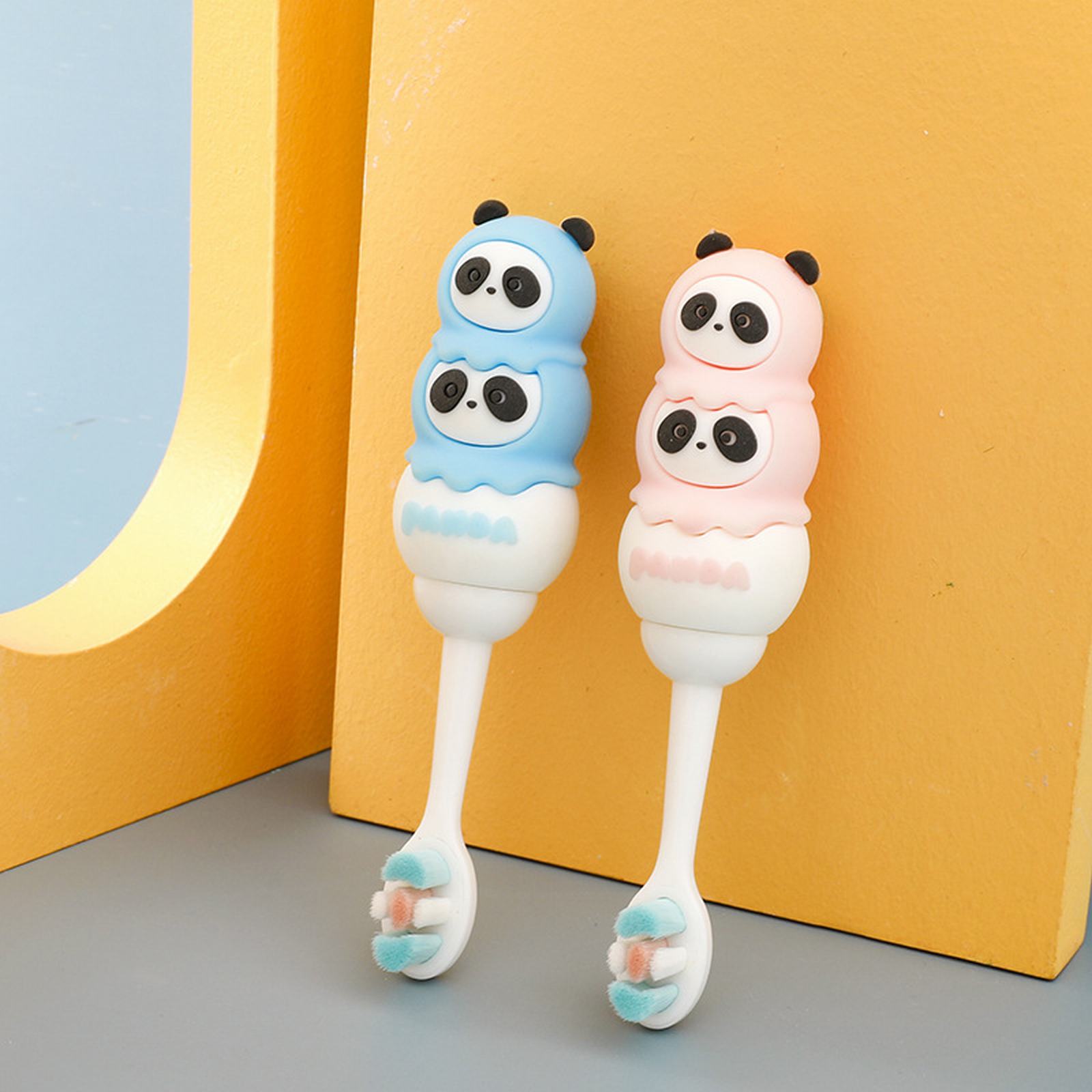 Children s Cute Soft Handle Panda Bristles Kids Animal Toothbrush Baby Silicone Electric Brush Teeth
