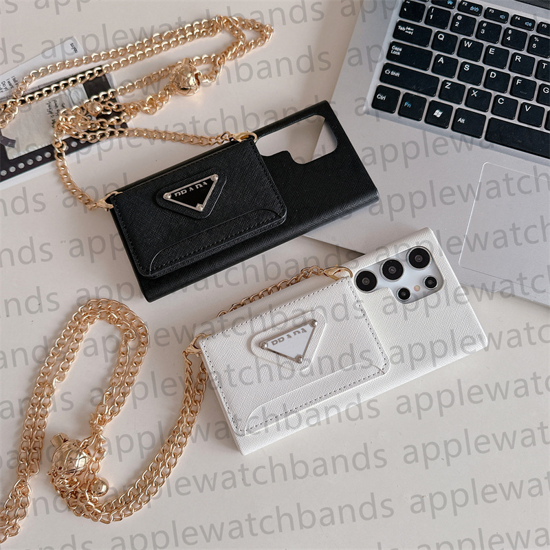 Luxury Phone Case Designer iPhone Case for Apple iPhone 15 14 Pro Max 13 12 11 X XR XS Max 15 Plus Samsung Galaxy s24 ultra s23 plus s22 S21 Case Card Holder Cross-body Chains