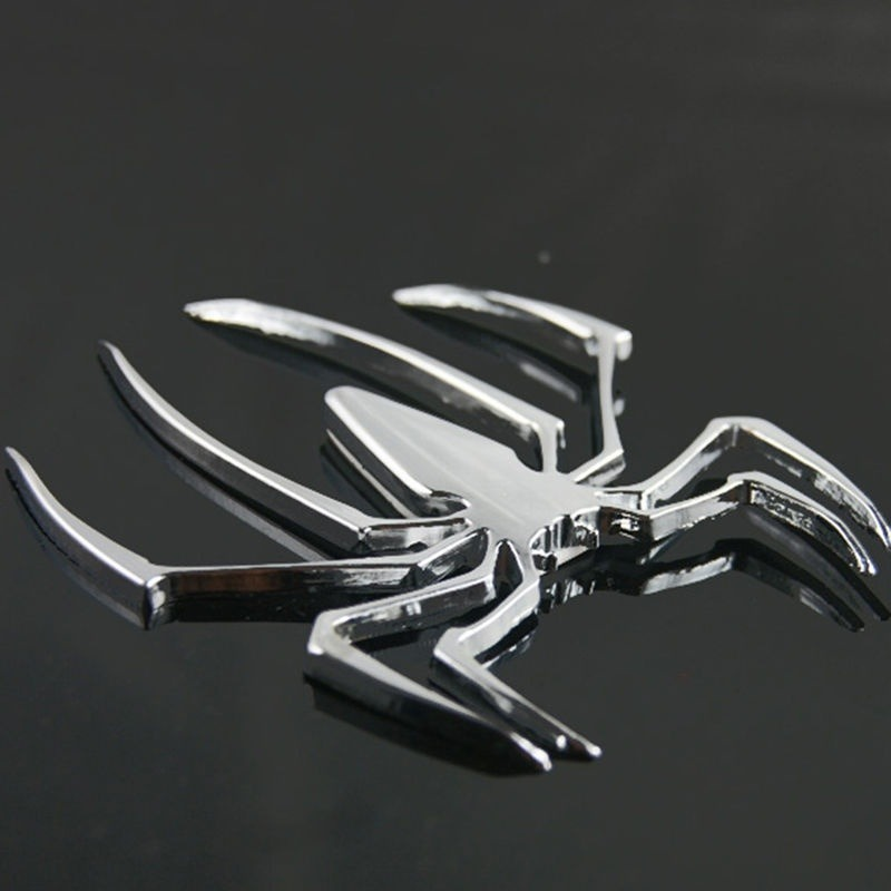 Car Stickers Metal 2025 3D Spider Car Gold/Sier Car Styling Accessories new Metal Sticker Chrome Spider Badge Emblem