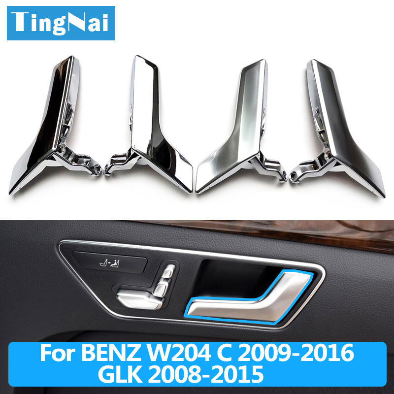2pcs/4pcs Set Interior Chrome Opening Door Pull Handle For Mercedes Benz W204 C Class C180 C200 C300,GLK250,GLK300,GLK350