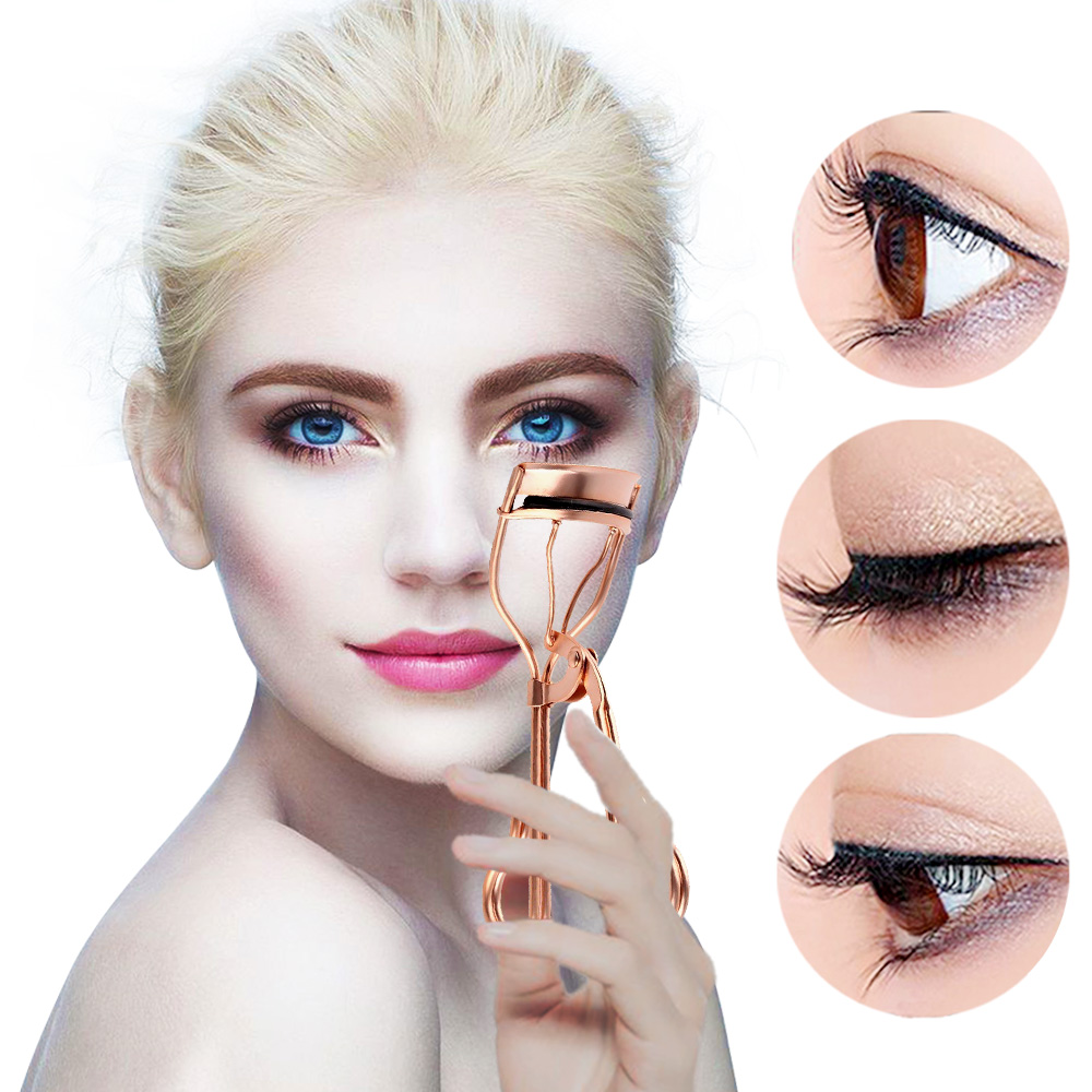 e bb Lady Professional Women Rose Dighealth Gold Handle Eyelash Curler Eye lashes Curling Clip Beauty Makeup Eyelashes Tools es