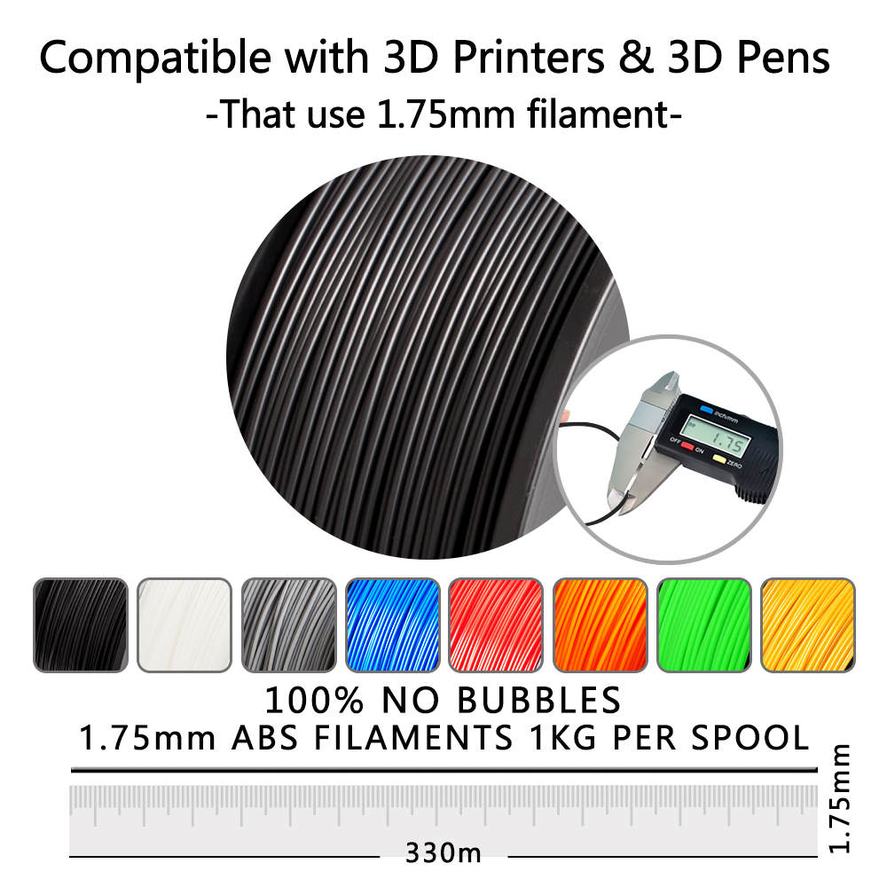 SUNLU ABS 3D Printer Filament 1kg 1.75mm Spool Acrylonitrile Butadiene Styrene Consumables For 3d Printer Model Printing