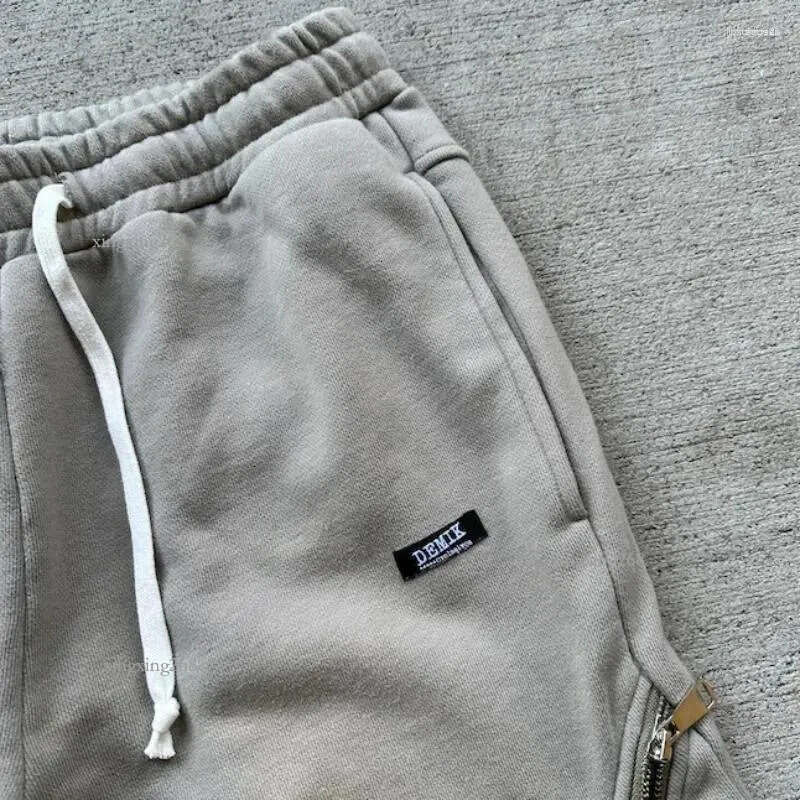 Men's Pants Y2K Retro Baggy Gothic Casual Zipper Decoration Sweatpants Hip Hop Punk Streetwear Oversized Cotton Straight Leg Trousers