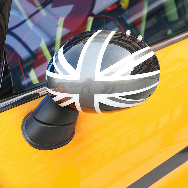 2Pcs Car Door Rear View Mirror Cover Case Stickers Housing For Mini Cooper S JCW Clubman R55 R56 R57 R60 R61 Countryman Paceman