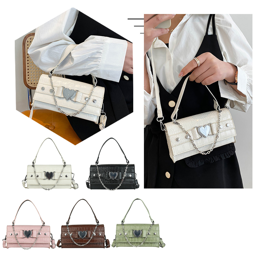 Alligator Pattern Women Handbag Love Chain Shoulder Bags Female Crossbody Tote for Women Fashionable Decoration