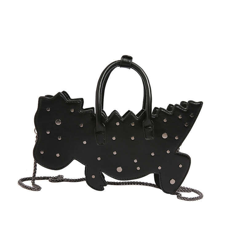 Rivet dinosaur 2024 new fashionable and stylish handbag with the same chain crossbody bag