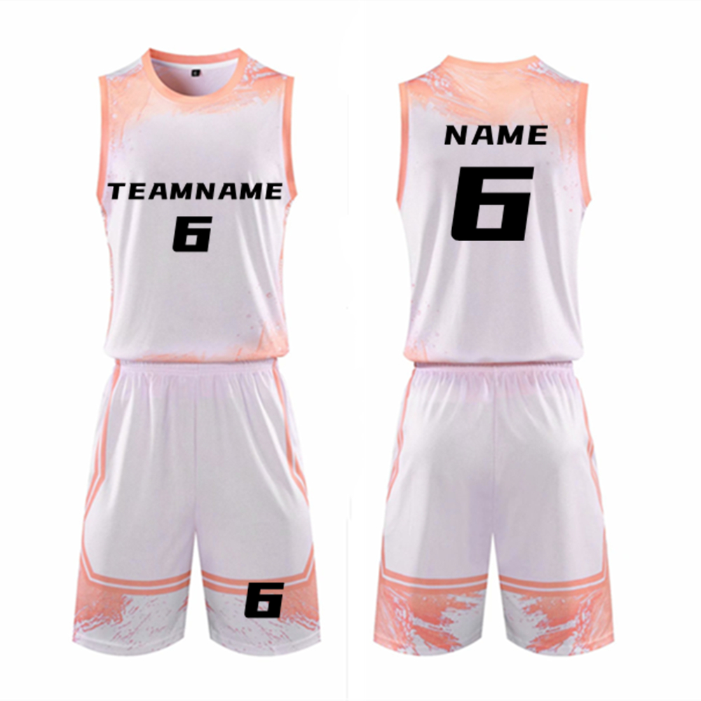 Kids Adult Basketball Uniform Women & Men Basketball Jersey Child Kit O-neck Basketball Shirt Double Pocket Shorts Training Suit