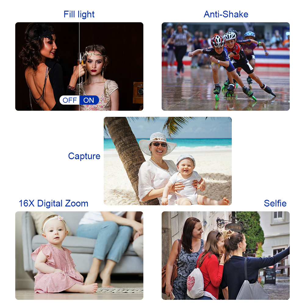 HD Digital Ultra 4K Camera ddmysmile Vlogging Camera With 3.0 Inch 180° Flip Screen Wifi Digital Camcorder Youtube With Wide-Angle Lens Smile 180°