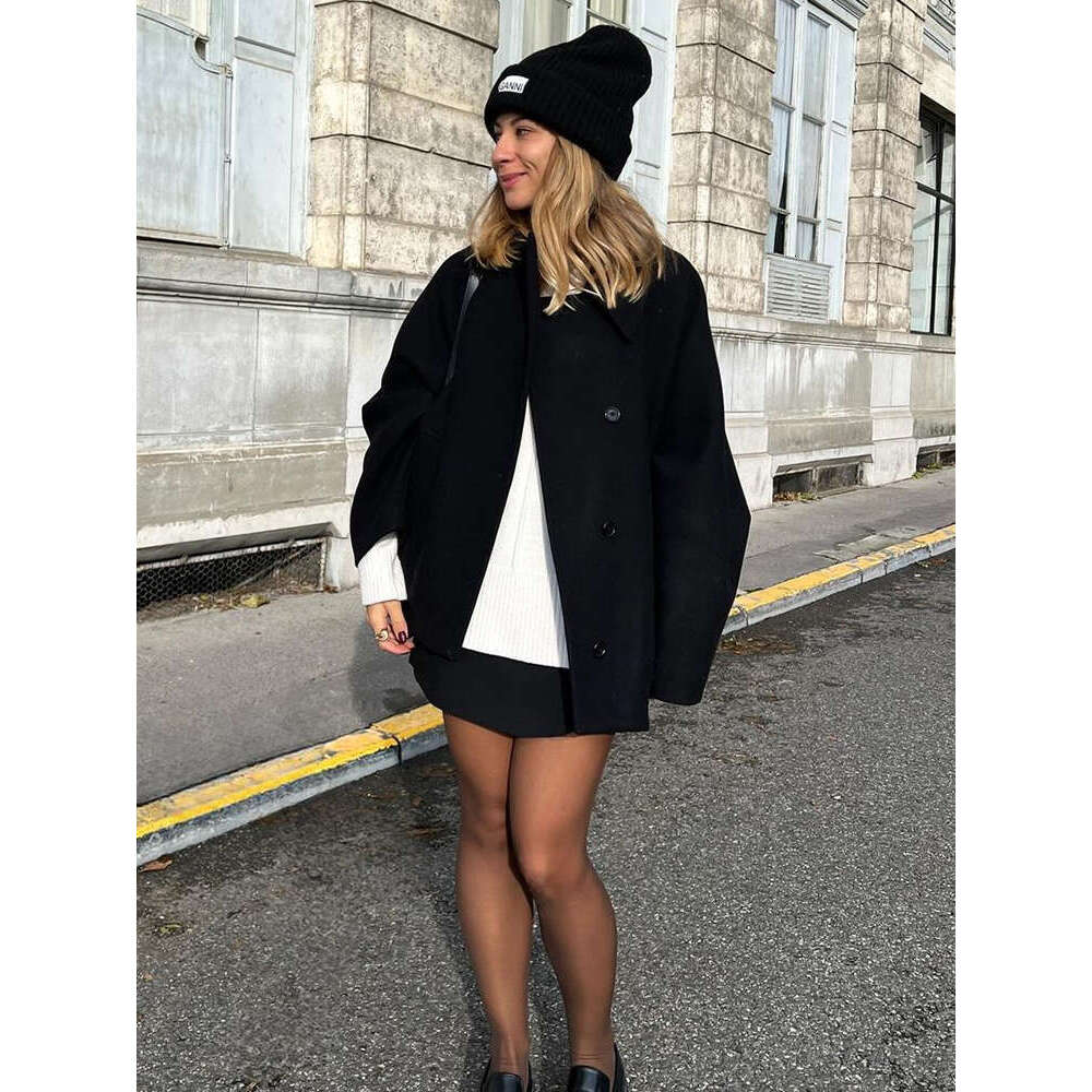 Vintage Solid Long Sleeve Female Jacket Fashion Turn Down Collar Coat For Women 2024 Elegant Autumn Winter Pocket Lady Outerwear