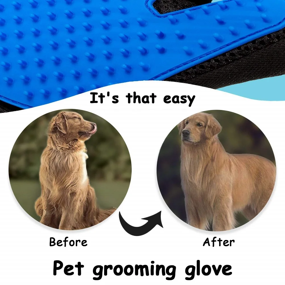 Cat Grooming Gloves Cat Hair Removal Brush Animal Gloves Dog Comb Cat Bath Cleaning Massage Hair Pet Grooming Glove