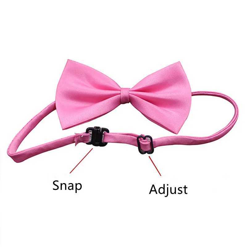 Black Neck Tiebow for Boys Girls Toddler Adjustable Solid Bow Tie Party Wedding Childrens Accories Not Afraid of CreasesX241109