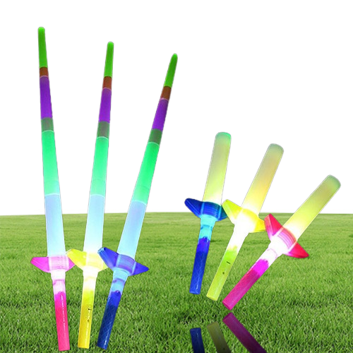 68CM Telescopic Luminous Stick Party Decor Flash Light Up Fluorescent Sword Concert Christmas Carnival Toys Kids Gift 30Pcs4487427