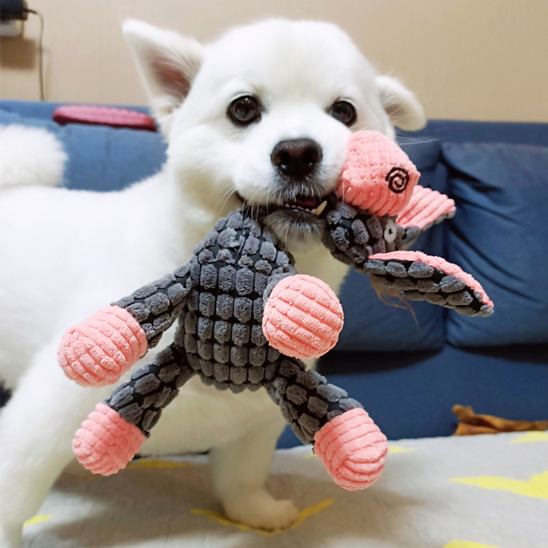 Dog Toys Cleaning Teeth Squeaky Interactive Cartoon Donkey Bite-Resistant Chewing Toys for Puppy Dogs Dog Training Toy