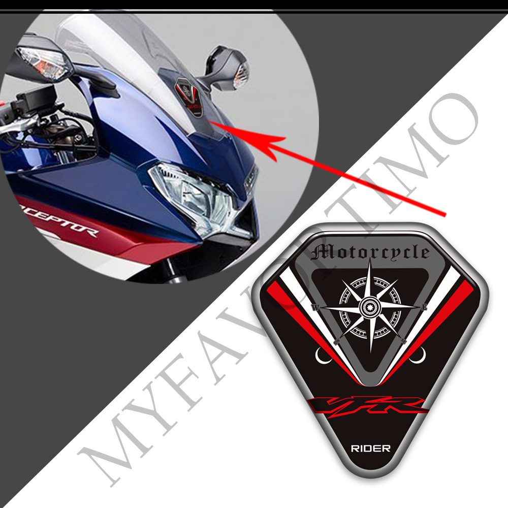 Motorcycle For Honda VFR 400 600 700 750 800 1200 X F VFR800F Tank Pad Protector Stickers Gas Oil Kit Knee Emblem Logo Decals