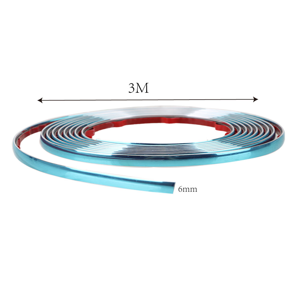 Sier Universal Self Adhesive Car-styling Styling Mouldings Car Rearview Mirror Bumper Protector Tape Side Door Chrome Strip 86fbe 5 f3bfd