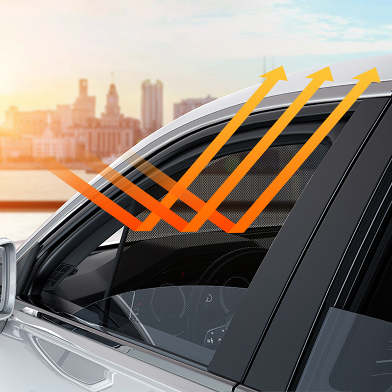 For V60 2018-2023 Windshield Curtain Magnetic Mesh Glass Sun Visor Window Sunshade No Sag Sunshield With Clip Shade Cover