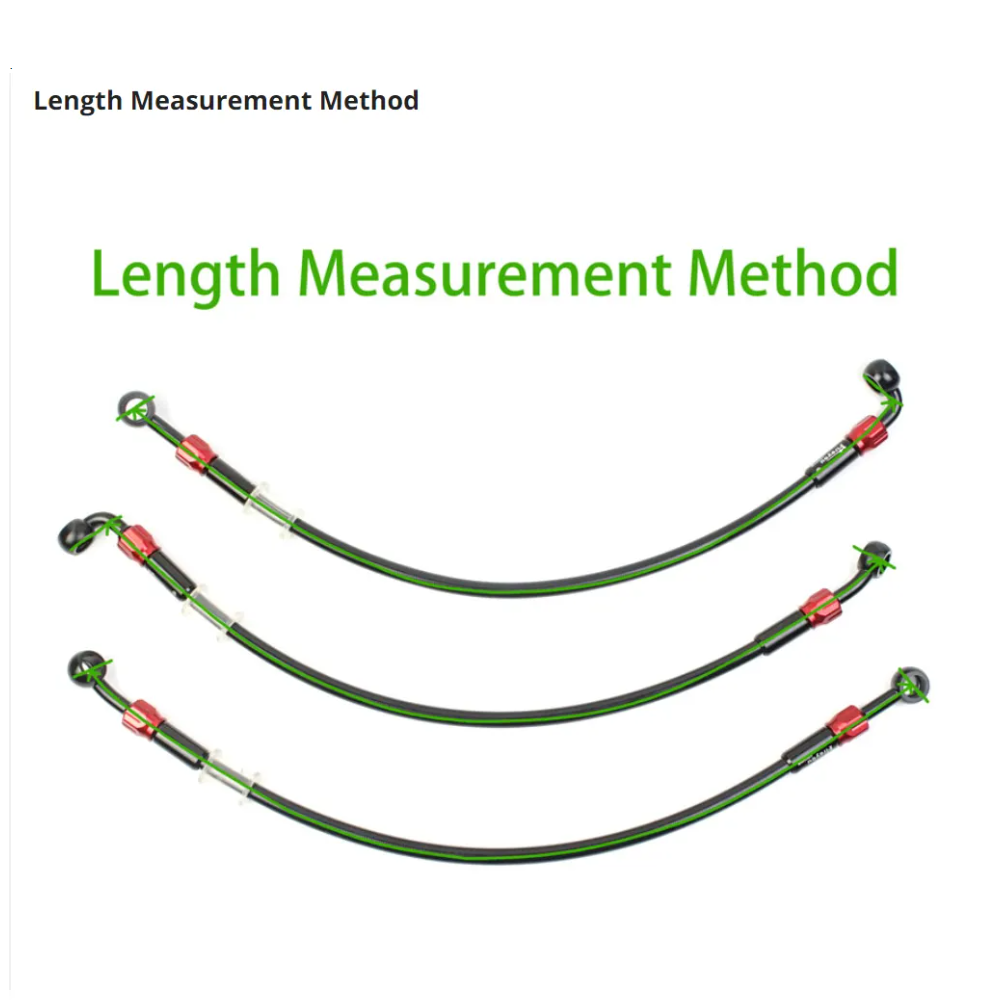 Universal 400mm - 2200mm Motorcycle Hydraulic Brake Hose Line Cable 90-90 degrees new 2025 10mm Banjo Pipe Line Braided oil hose