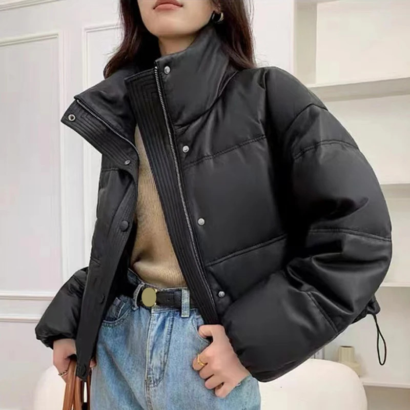 Womens leather down jacket for winter high-end genuine leather sheepskin down jacket outdoor thickened warm short inflatable jacket streetwear 241108