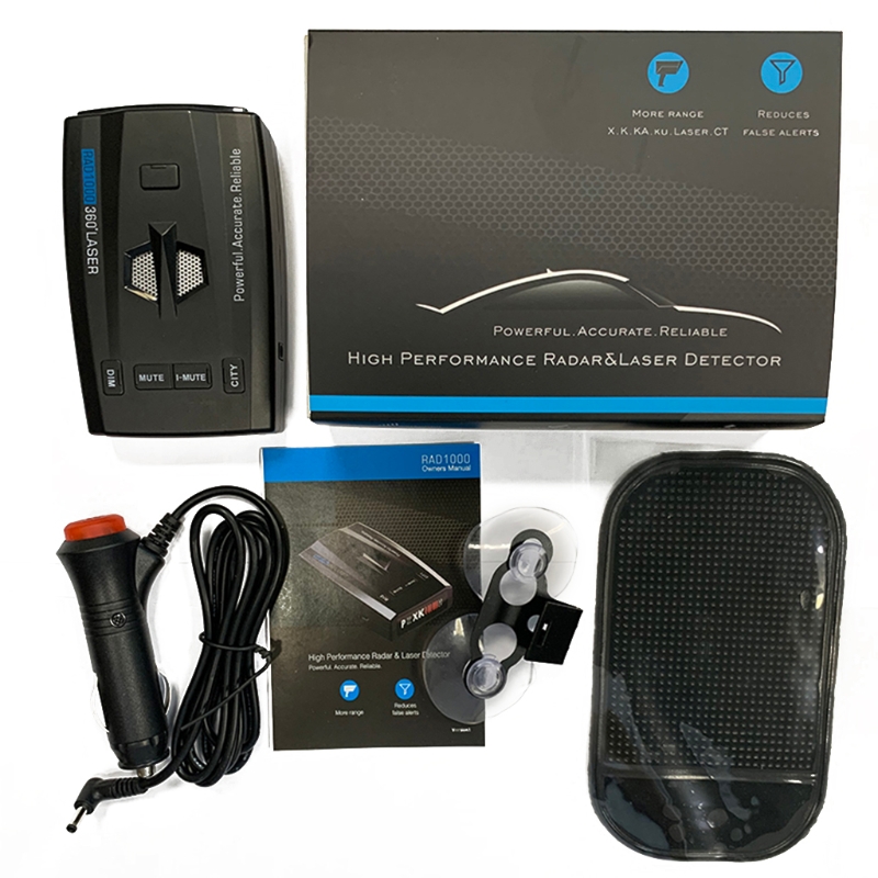 RAD1000 Car Radars Detector Sensitive Vehicle Speed Alert Alarm Warning Full-Band Monitoring Radars