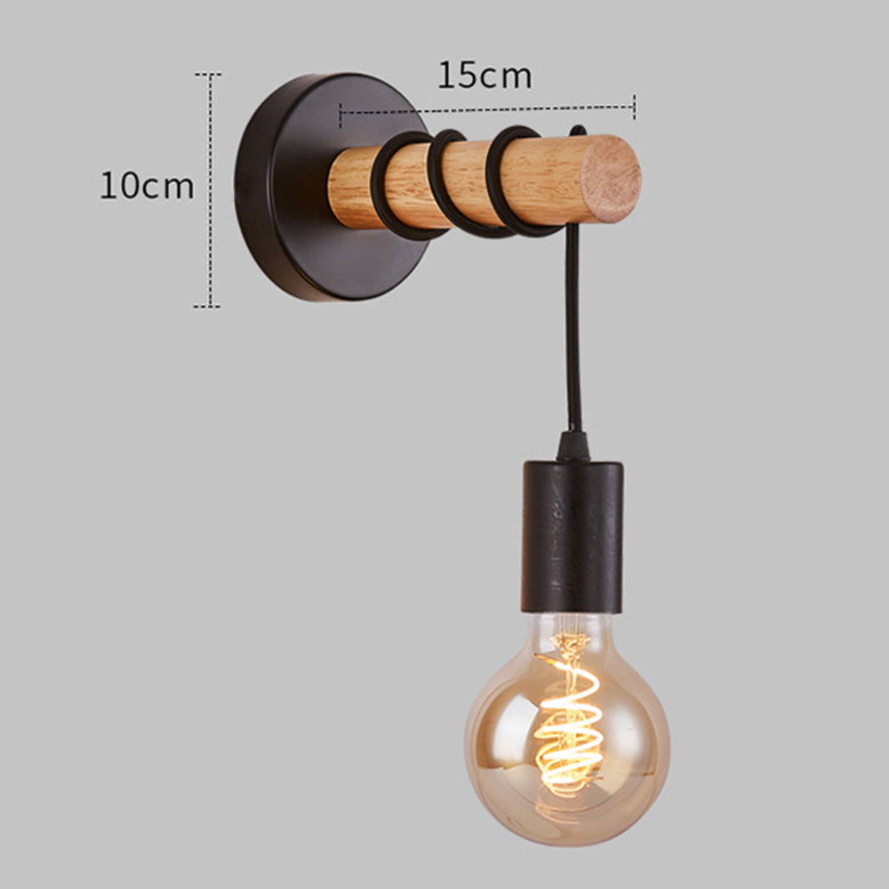 Modern Minimalist Indoor Wall Light Wood Wall Lamp E27 Lamp Home Sconce Lights Lighting Outdoor Decor Stair Light