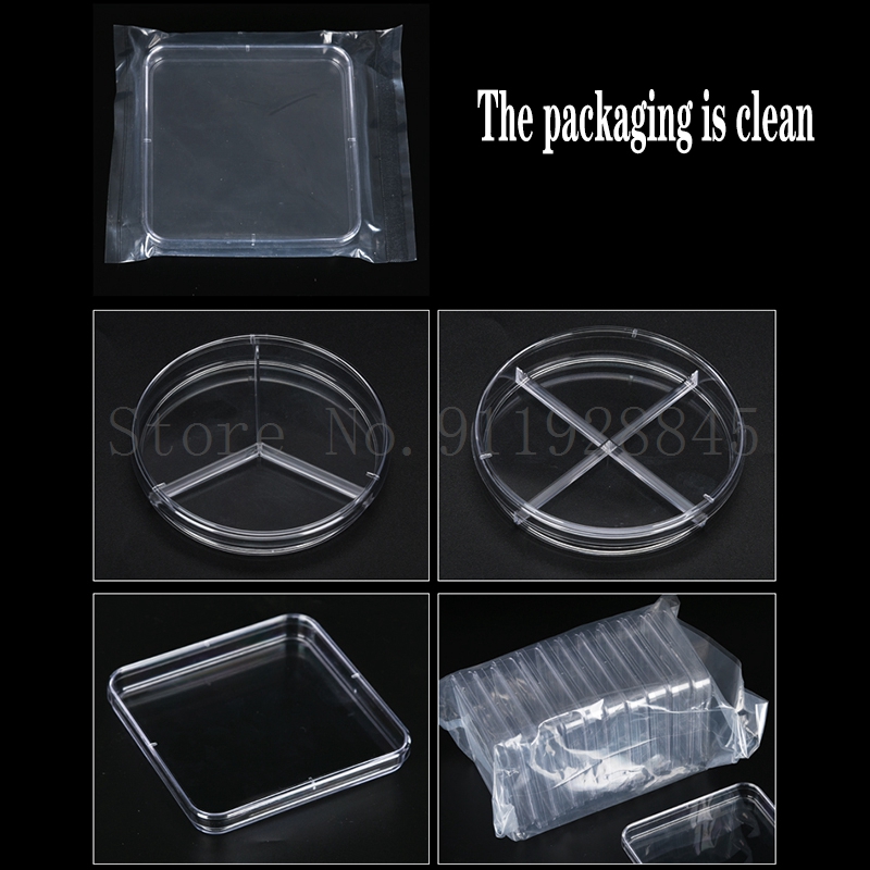 10Pcs 35mm 60mm 90mm 100mm 120mm Clear Petri Dishes with Lids Disposable Plastic Sterile Petri Dish Chemical Laboratory Supplies