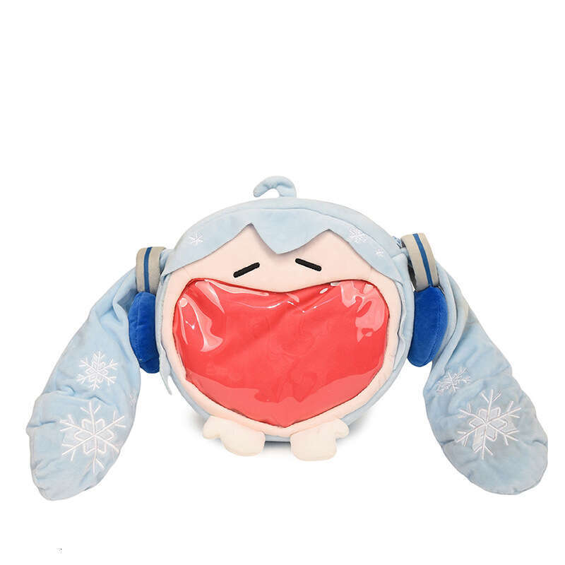 2024 cartoon doll plush pain small shoulder cute peripheral big mouth crossbody bag