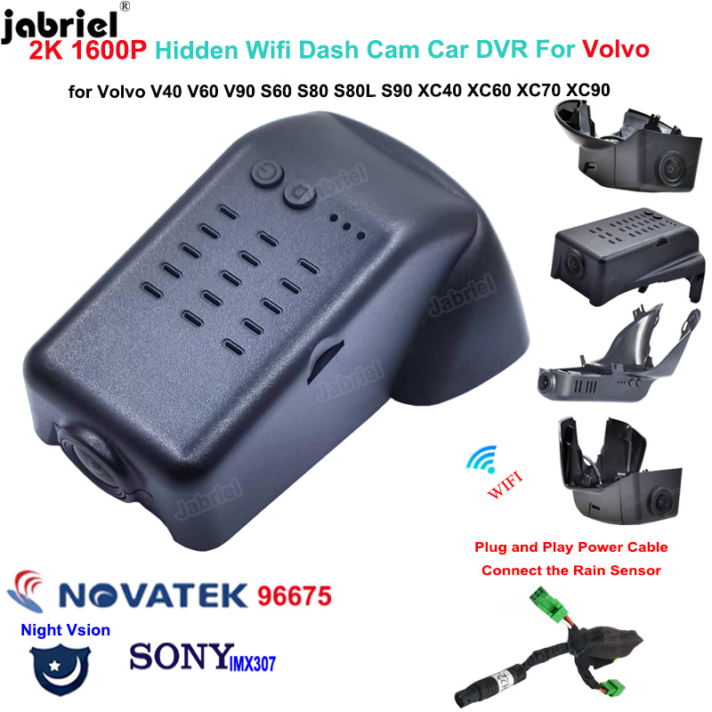 New new 2K Wifi Dash Cam Car DVR Recorder Cameras for Voo XC90 XC40 XC60 2025 XC70 for Voo S90 S60 S80 S80L for Voo V60 V90 V40