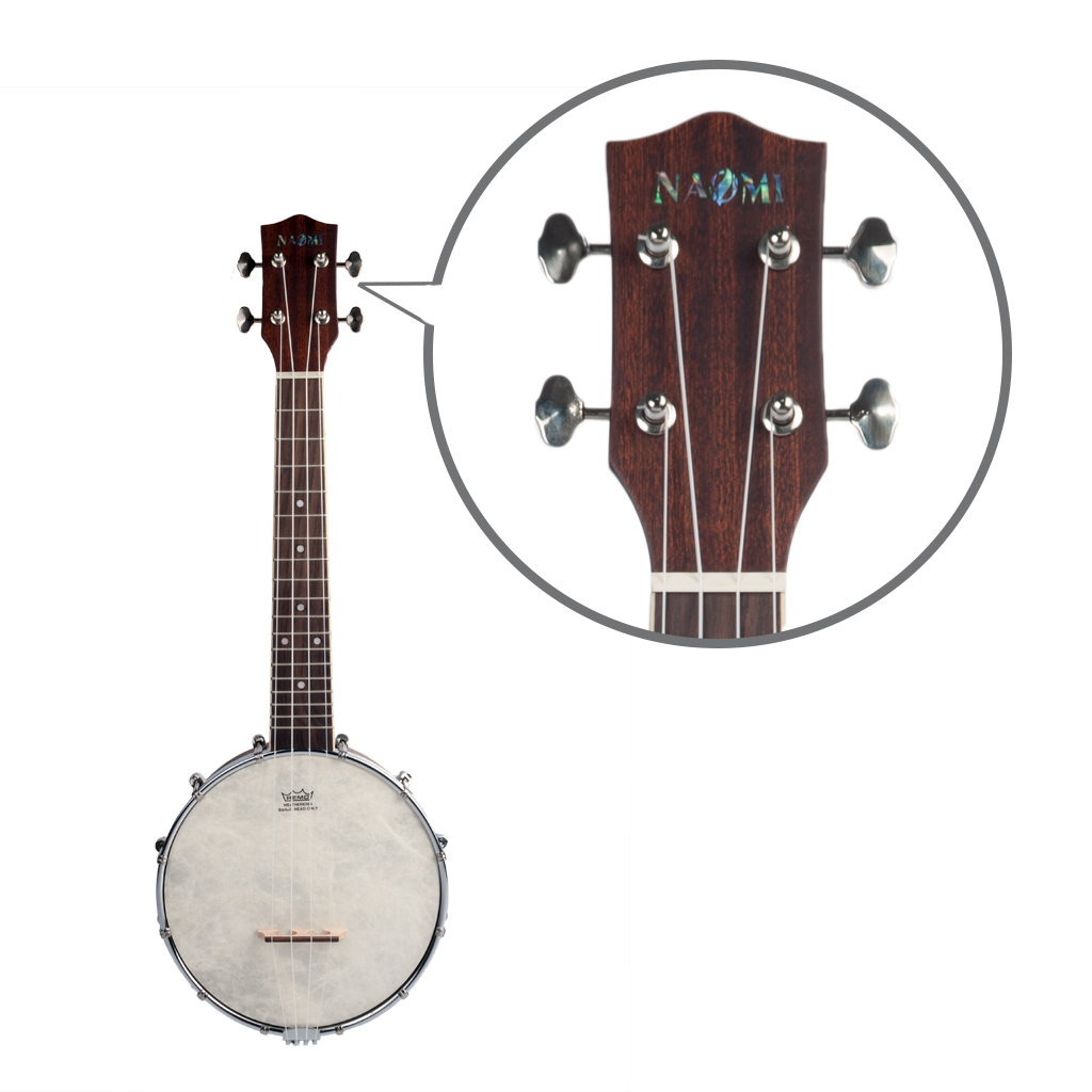 Banjolele 23 Inch Concert Size 4 Strings Banjo Ukulele Set w/Gig Bag Tuner 18 Frets Sunset Color Satin Vintage Banjouke