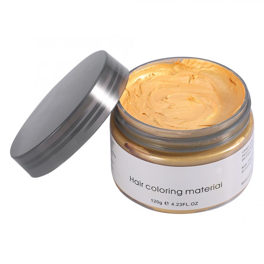 120g Styling Promades Wax Silver Grey Strong Hold Temporary Hair Dye Gel Mud EasyWash Hair Coloring Wax Accessory