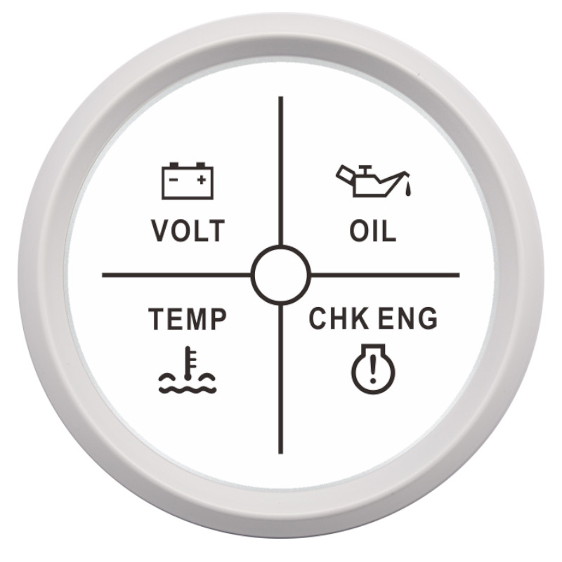 52mm Digital Car Voltmeter Alarm Gauge Meter Oil Pressure Water Temperature Engine Alarm 4LED With Red Backlight 12V/24V