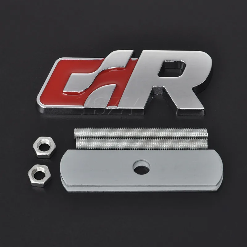 Metal Car Front Hood Grill Emblem Auto Grille Badge Stickers for Sports R Racing Sagitar Passat Golf Tiguan SR Auto Accessories