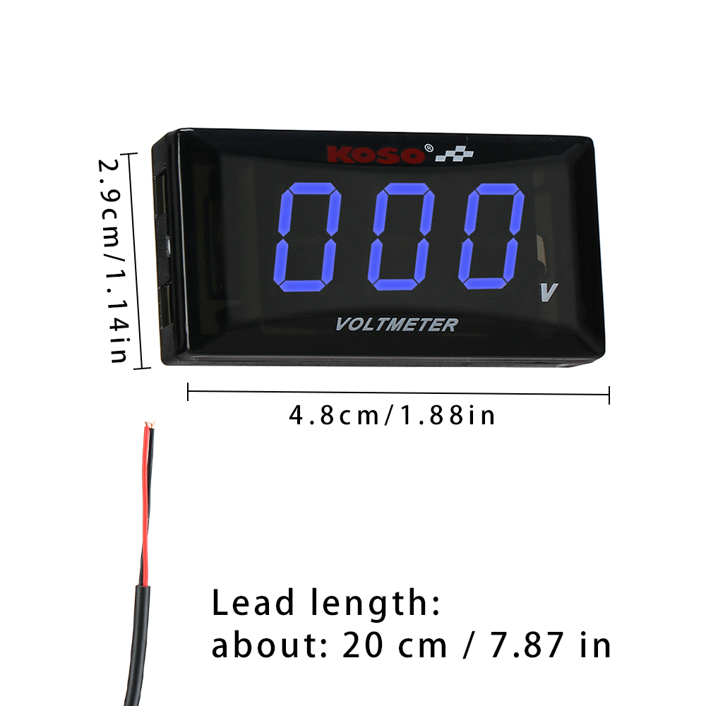1PC Motorcycle Digital Voltmeter 056 Inch new LED Display Tester Panel Reverse Connection Protect Ammeter Volt Voltage 2025 Meter 12V-150