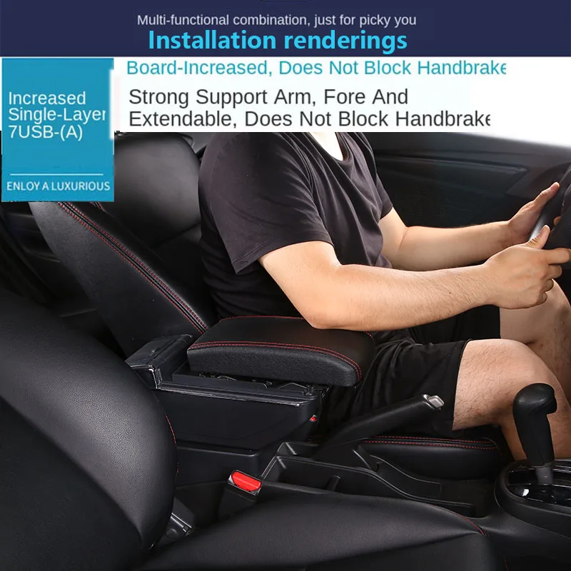 For Opel Astra Armrest Box For Opel Astra H Car Armrest 2008-2011 Interior details refitting Car Accessories Storage box USB