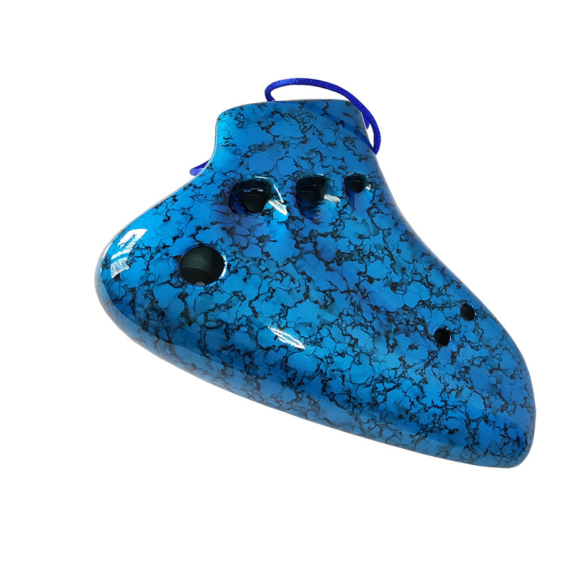 TNG Three Pipes Plastic Ocarina for Beginners, Professional Players Lovers, Alto C Musical Instruments, Blue, green, red color