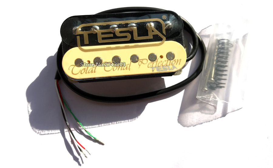 Tesla VR-NITRO Humbucker Guitar Pickup, Alnico Wax Potted Pickup, Cream Color, Neck or Bridge Position