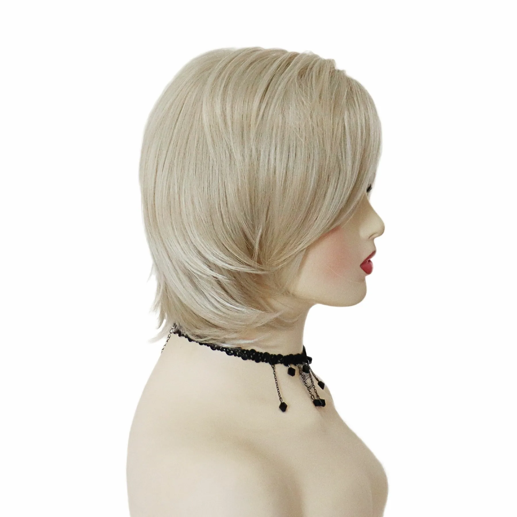 GNIMEGIL Synthetic new Blonde Wigs with Bangs for 2025 Women Short Bob Straight Hair Wig Female Cosplay Halloween Costume Lady Wig Girls
