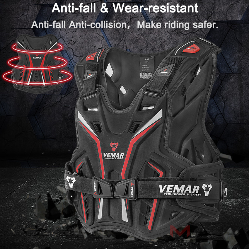 VEMAR Motocross new 2025 Protective Vest EVA Anti-wear Motorcycle Vest Armor Men Women Summer Breathable Motocross Off-road Armor Jacket