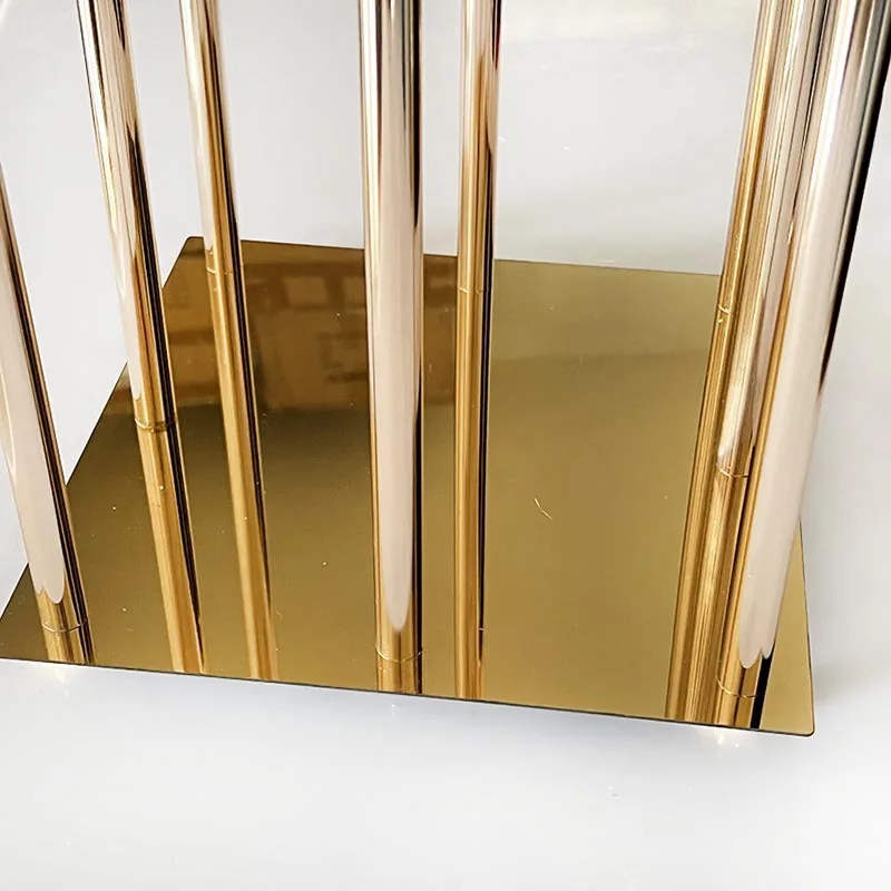 Wedding Party Metal Candelabra, Candle Holders, Road Lead, Table Centerpiece, Gold Candelabrum Stand Pillar, 8Heads XJ260305