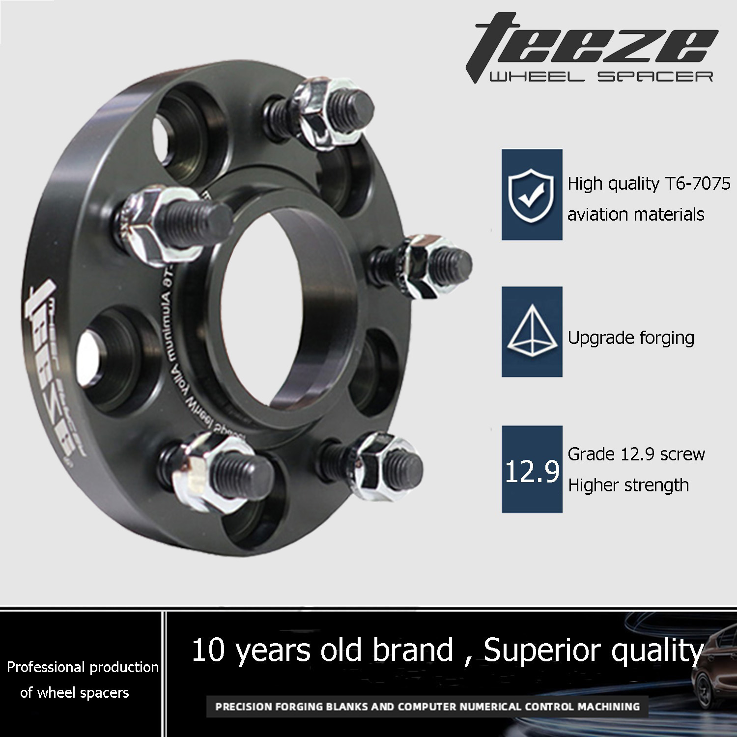 TEEZE PCD 5x100 CB 57.1mm Aluminum Alloy Wheel Spacer Adapter For VW Skoda Fabia Kamiq /Kodiaq GT Kushaq Rapid Slavia Praktik