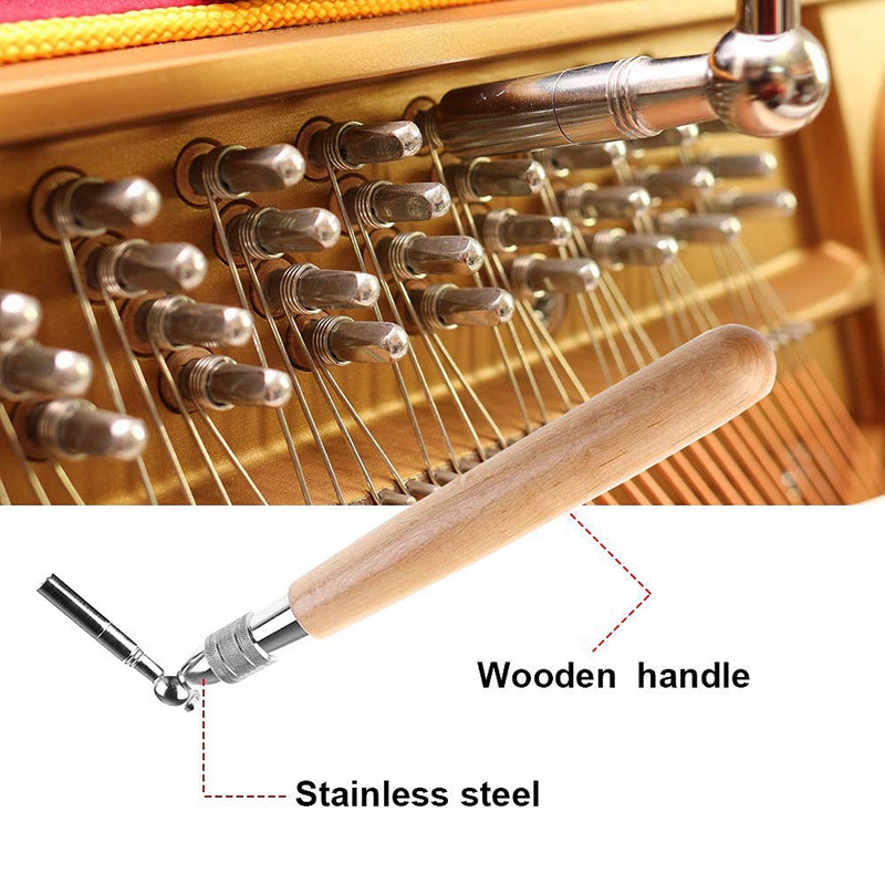 New Piano Tuning Kit 16Pcs Professional Piano Tuners Tools Set Wrench Hammer Mute Fork Screwdriver Belt Tweezers Clip