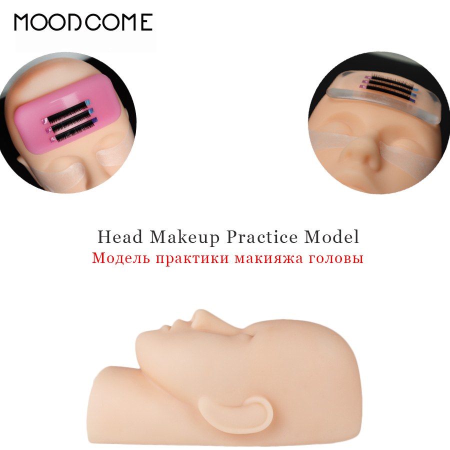 d Mannequin Eyelash pcs Rubber Head Eyes closed Grafted Human Model Multi functional Makeup Practice Cosmetic