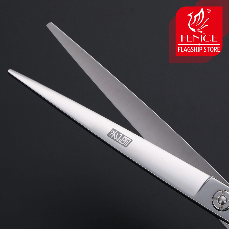 Fenice 7/ 7.5 inch pet grooming scissors dog straight cutting shears for dogs & cats animal