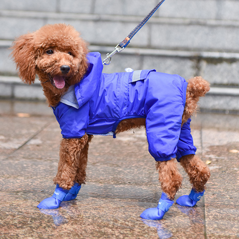 Outdoor Walking Pet Dog Rain Shoes for Small Medium Dogs Waterproof Chihuahua Poodle Puppy Boots Mascotas Supplies zapatos perro