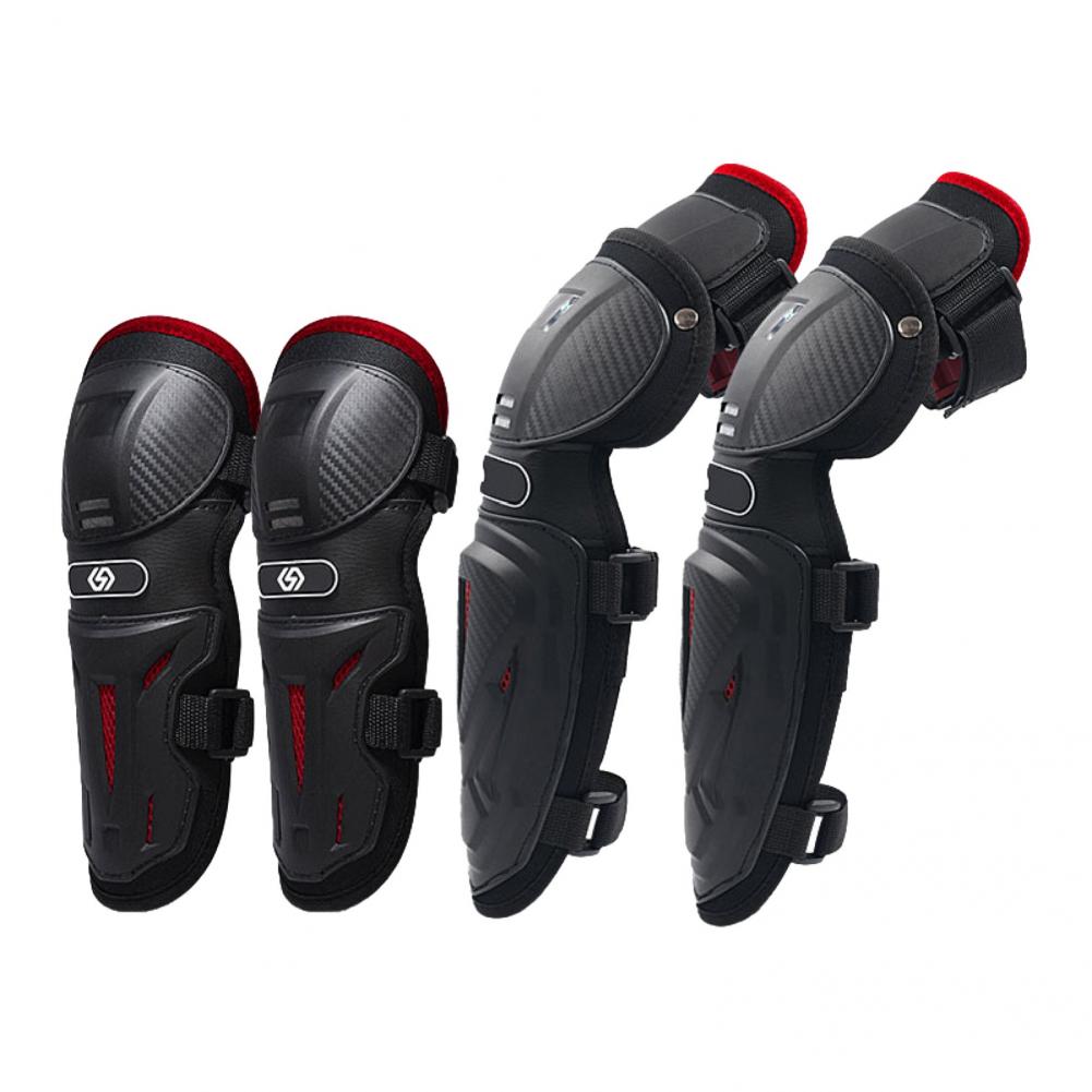 new 2025 4Pcs/Set Elastic Belt Lightweight Shock Resistant Windproof Motorcycle Body Protector Knee Elbow Protector for Sports