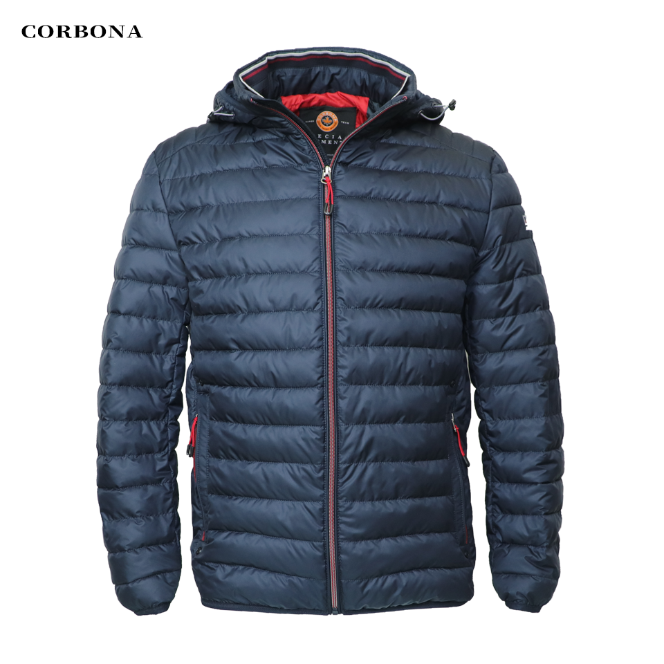 CORBONA 2023 Men Jacket Lightweight 2025 new Long Sleeve Oversized Autumn Coat Windproof Outdoor Pockets Casual Windbreaker Winter Parka